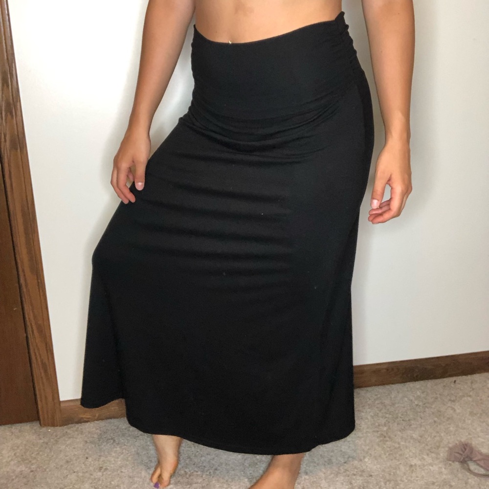 Black maxi skirt